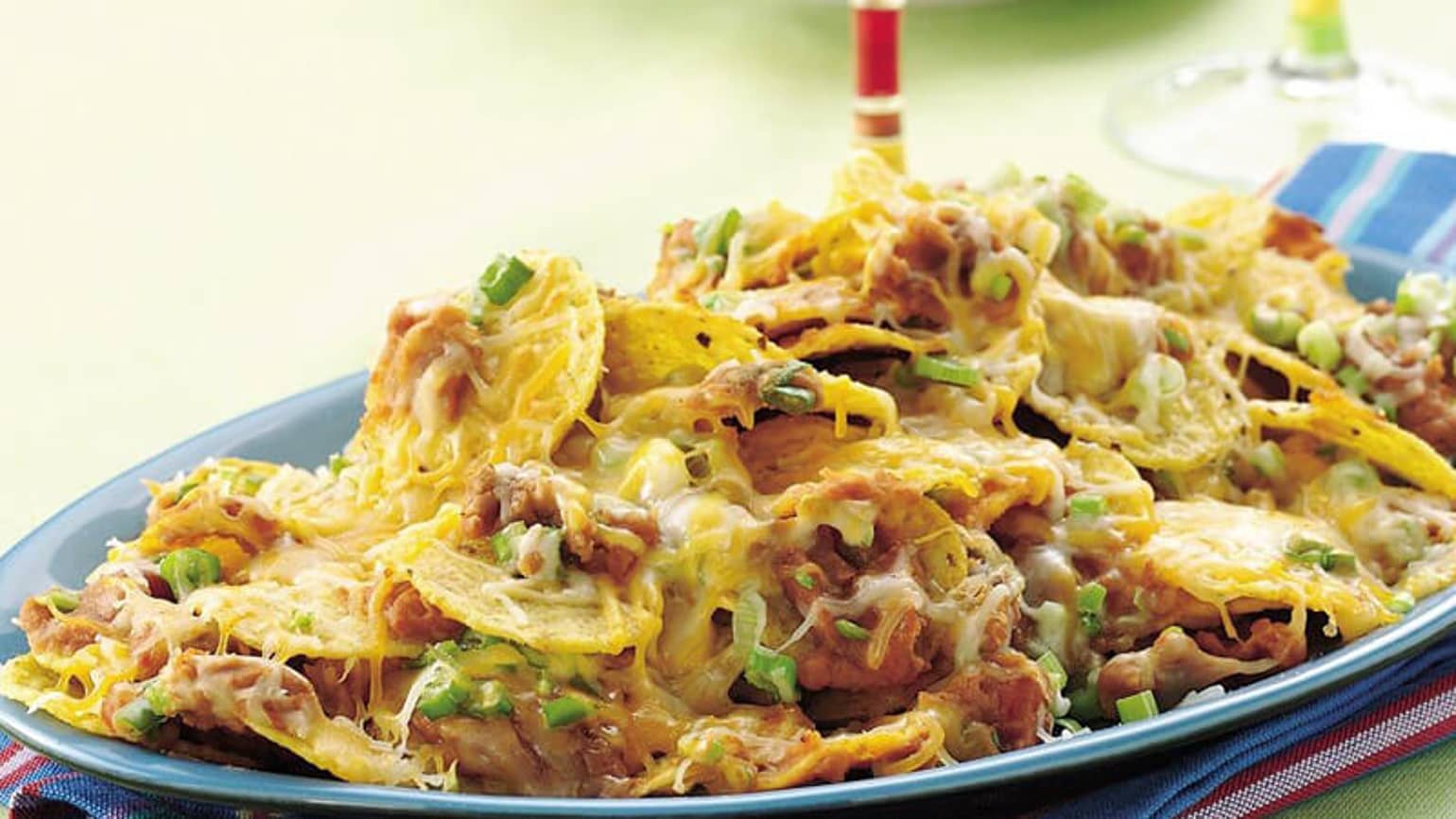 Double Cheese and Bean Nachos